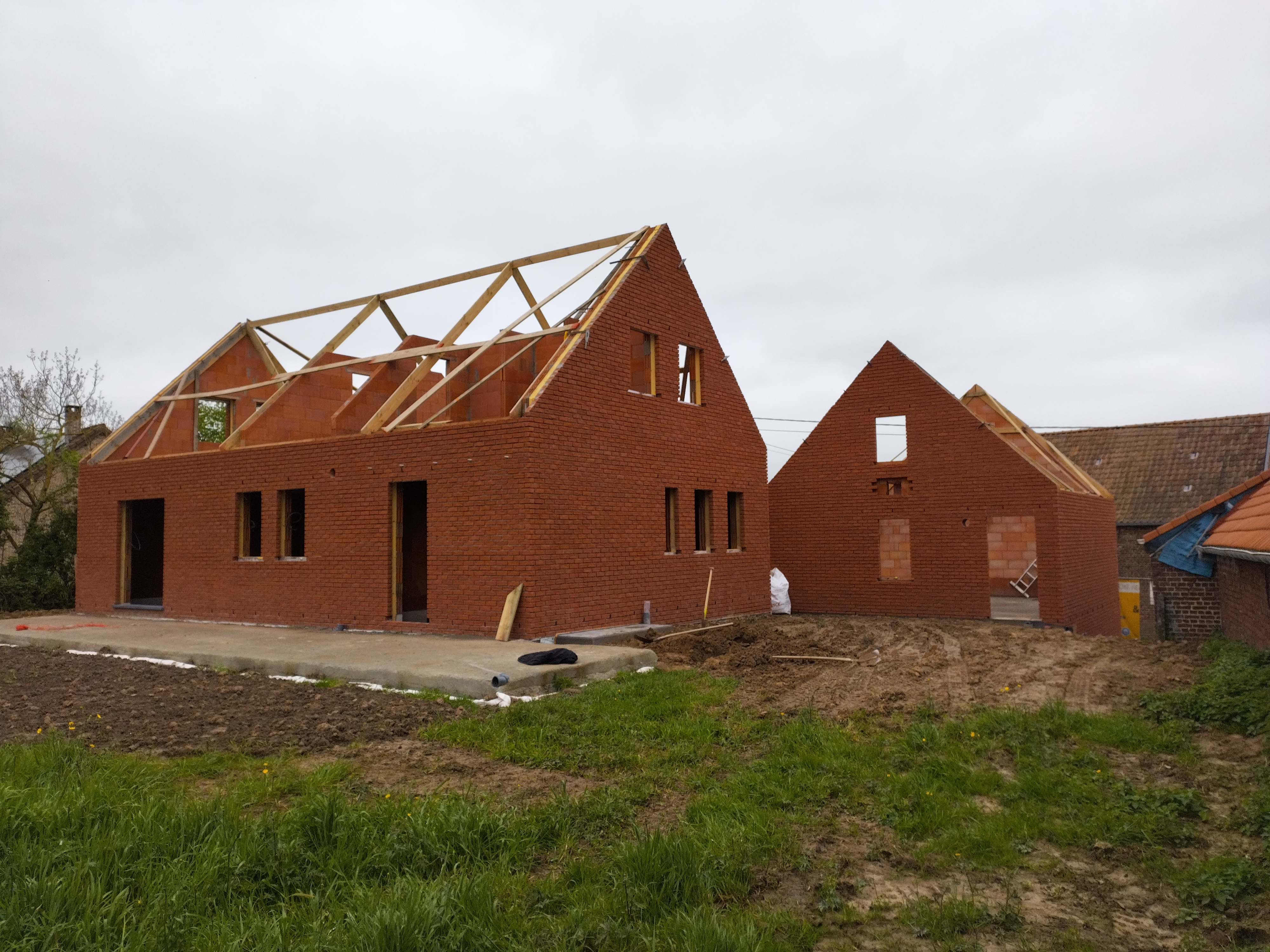 werken nieuwbouwwoning met garage