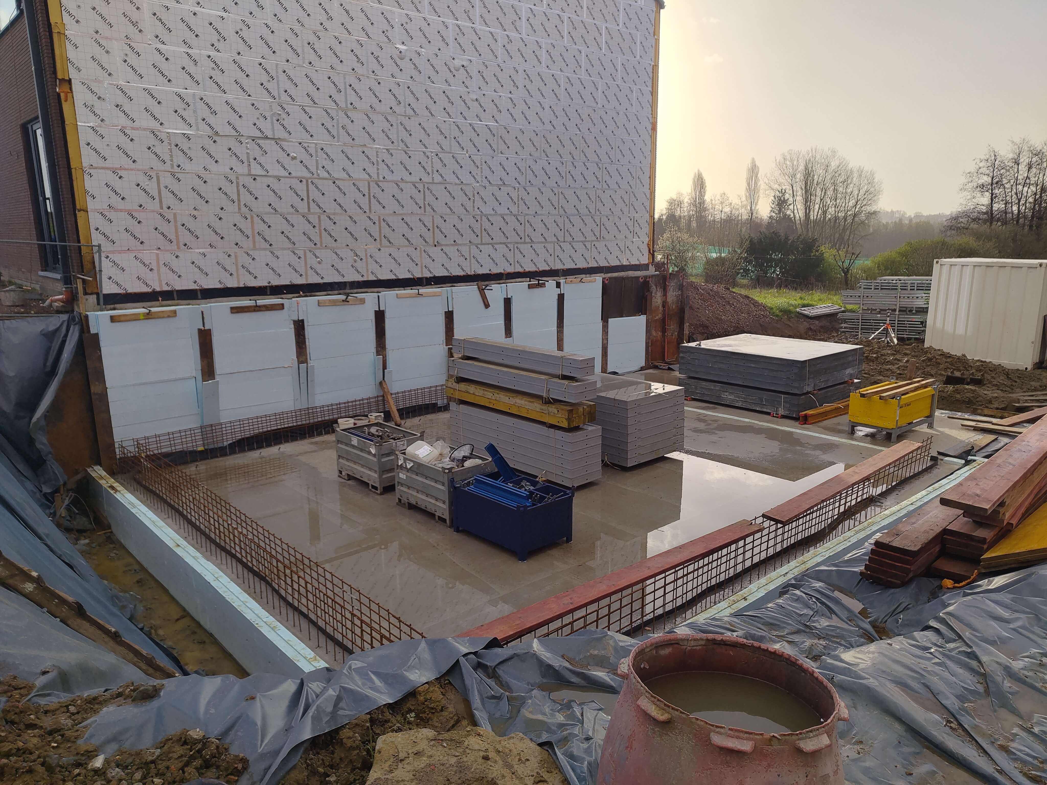 constructie betonkelder Roosdaal