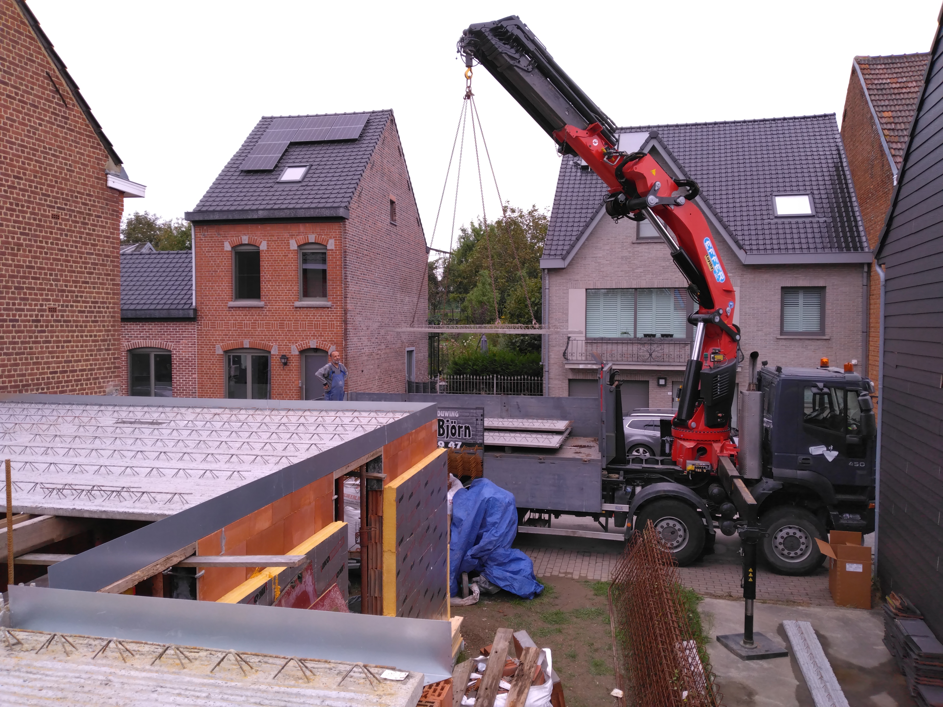 verdiepingen bouwwerken aan nieuwbouw