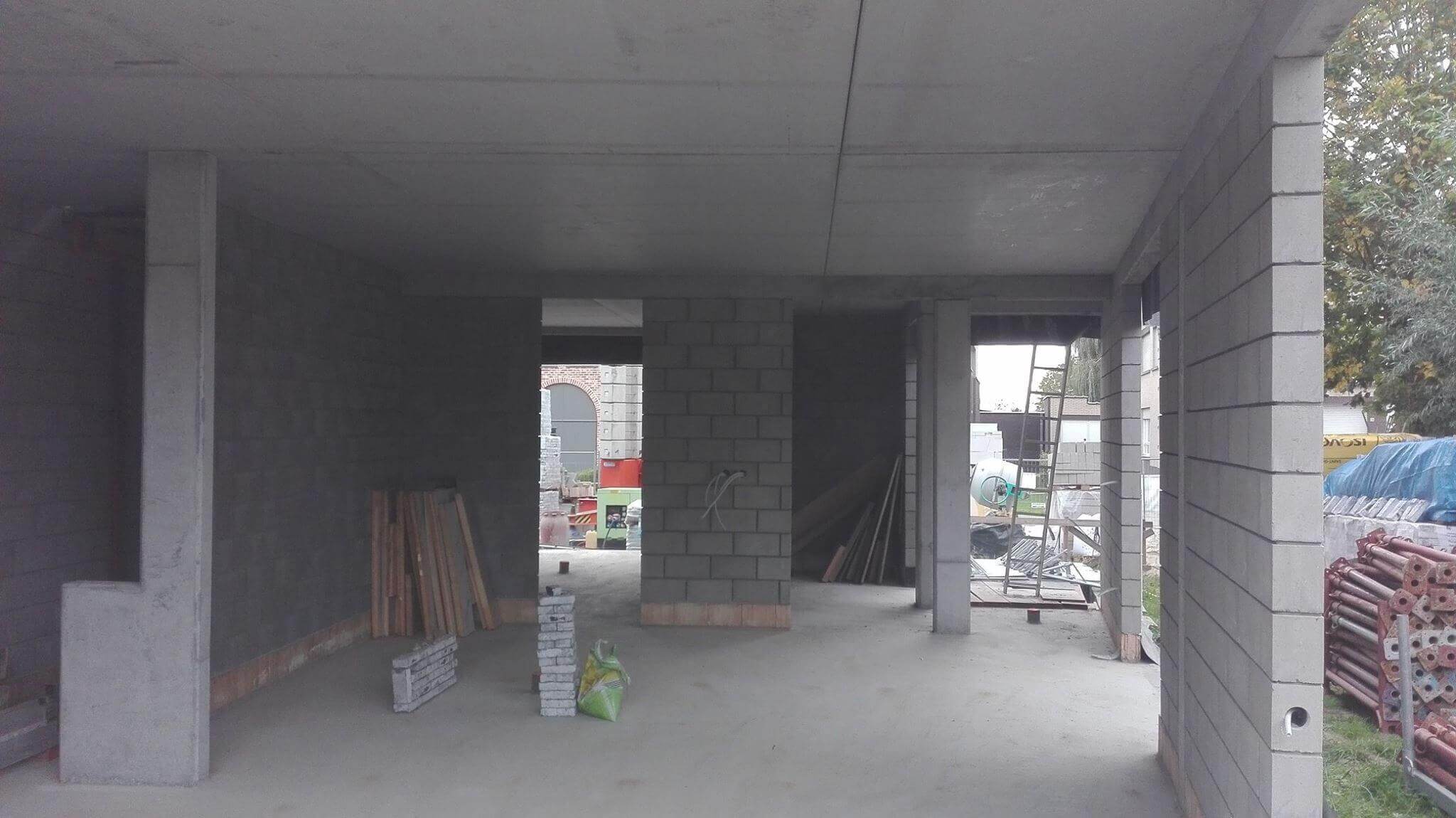 nieuwbouwproject hob betonwerken in zicht