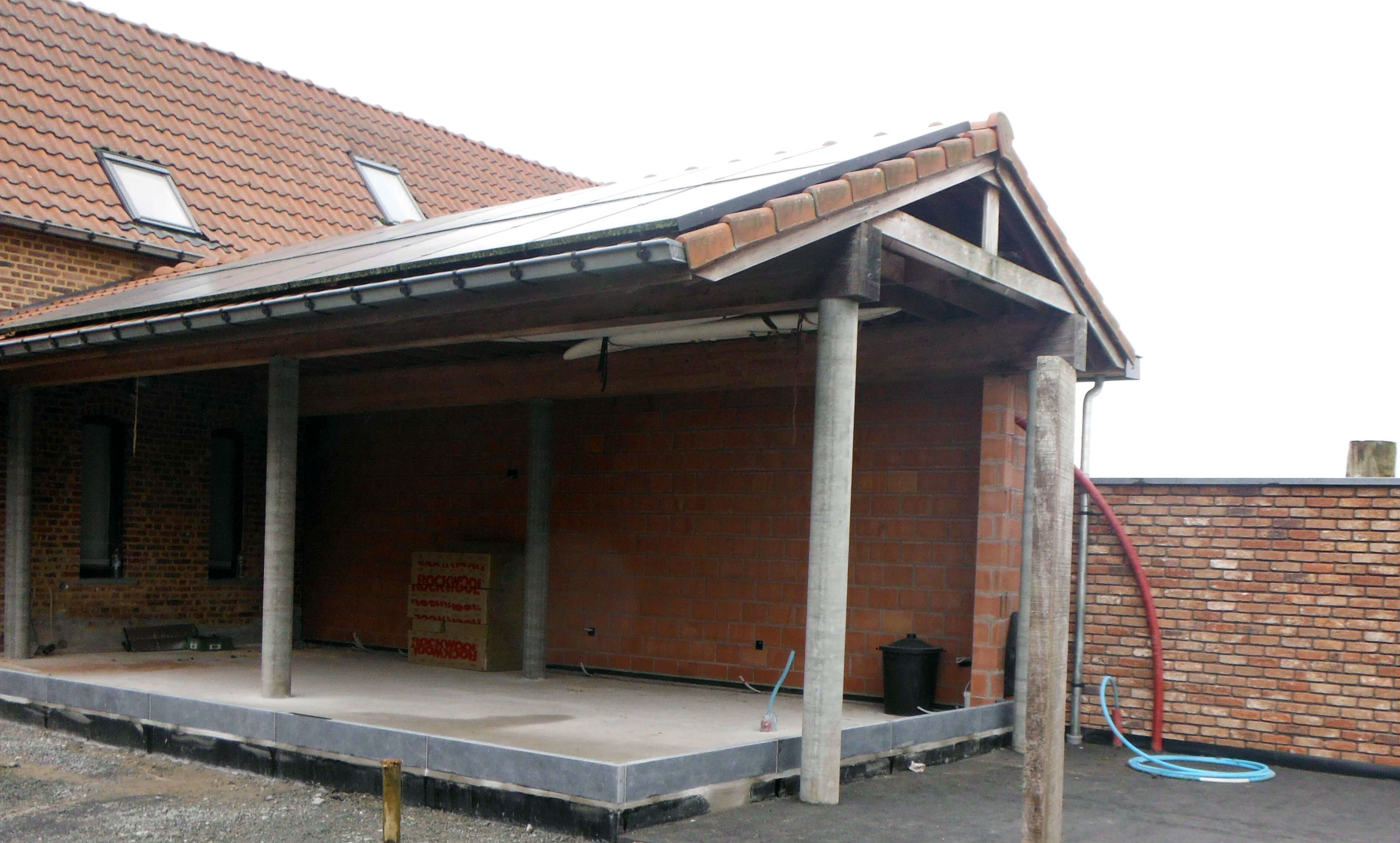 snelbouw van bijbouw keuken en living