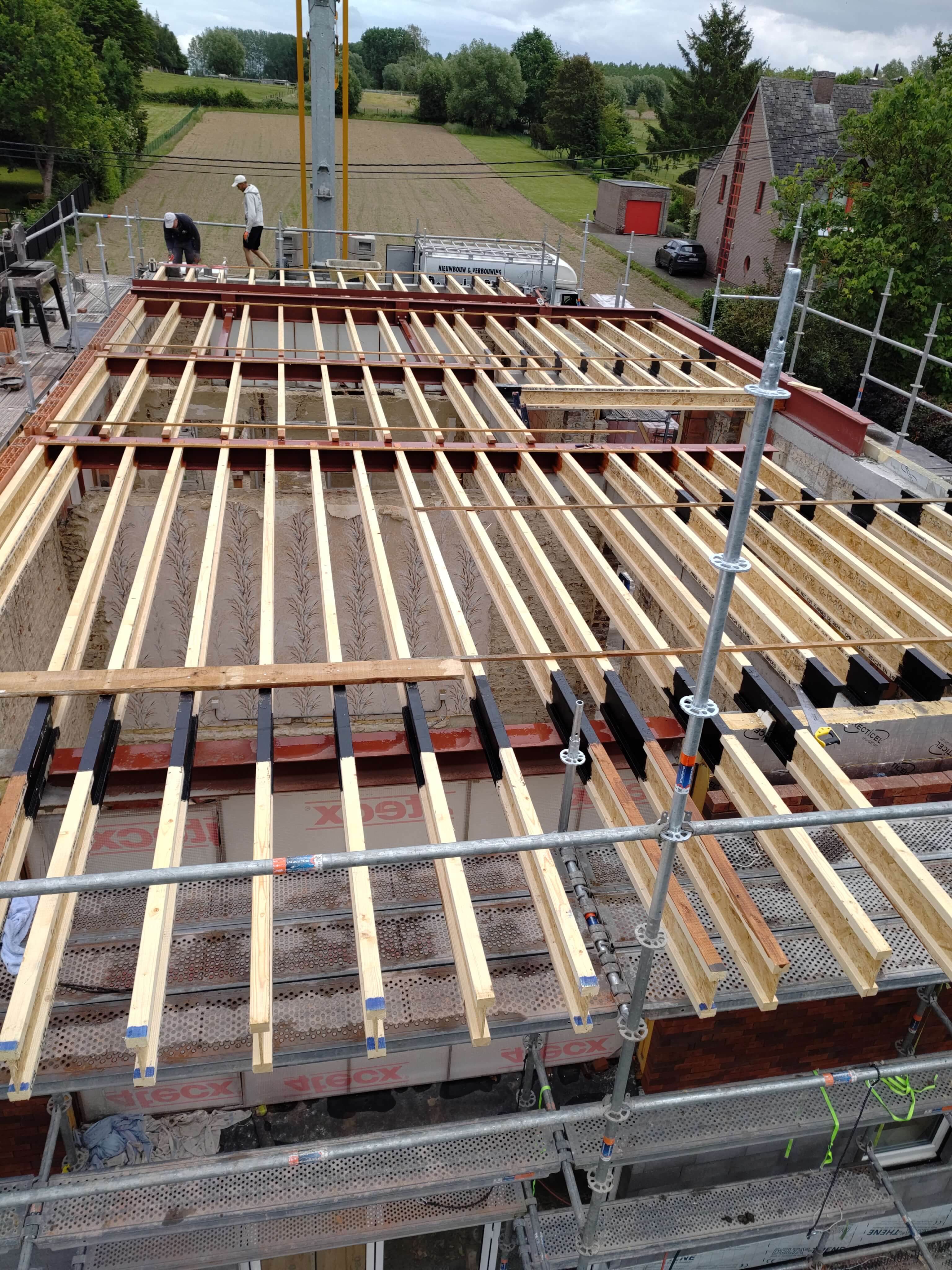 constructiewerken tijdens verbouwinig
