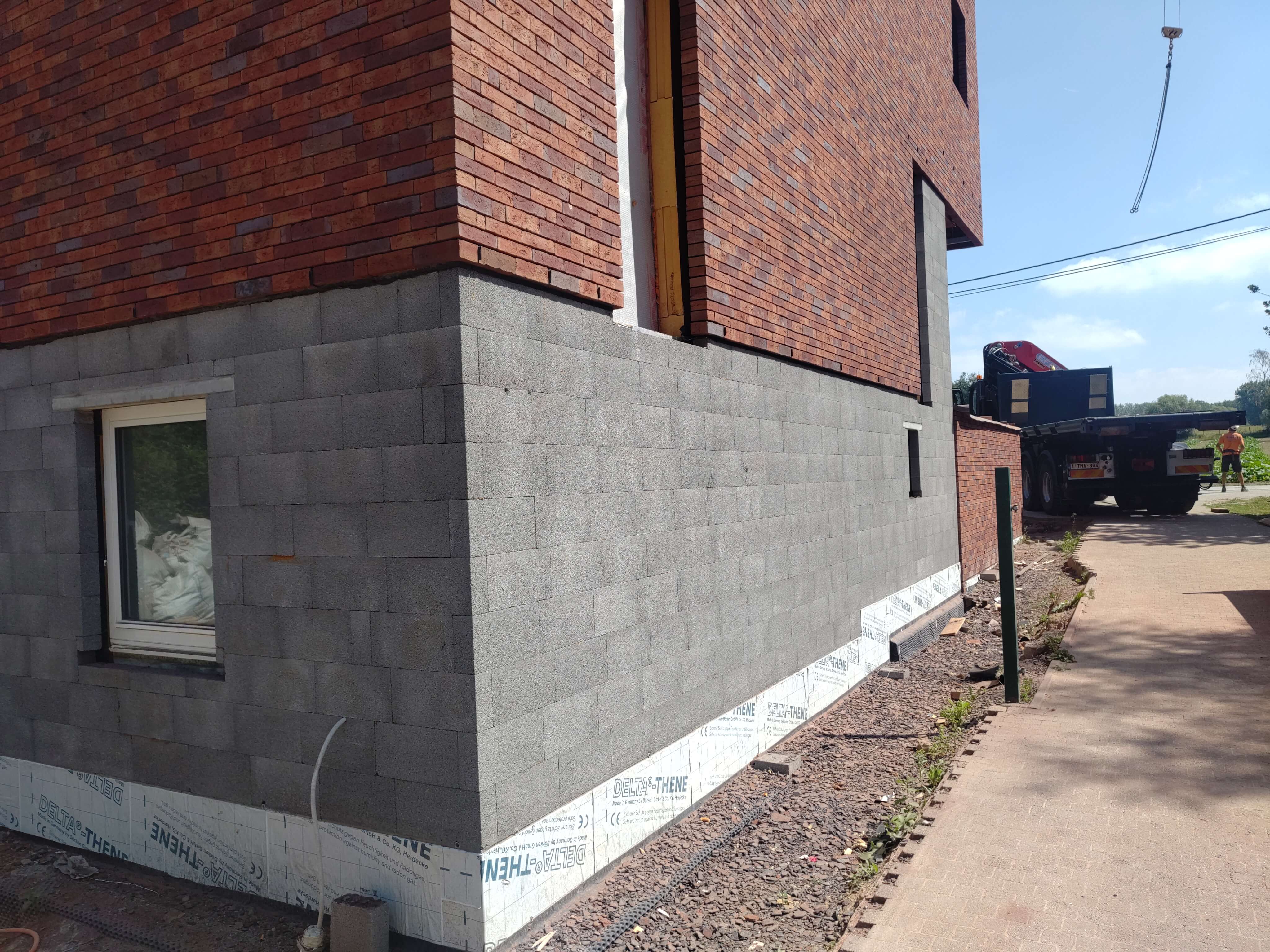 verschillende metselwerken verbouwing tot moderne woning