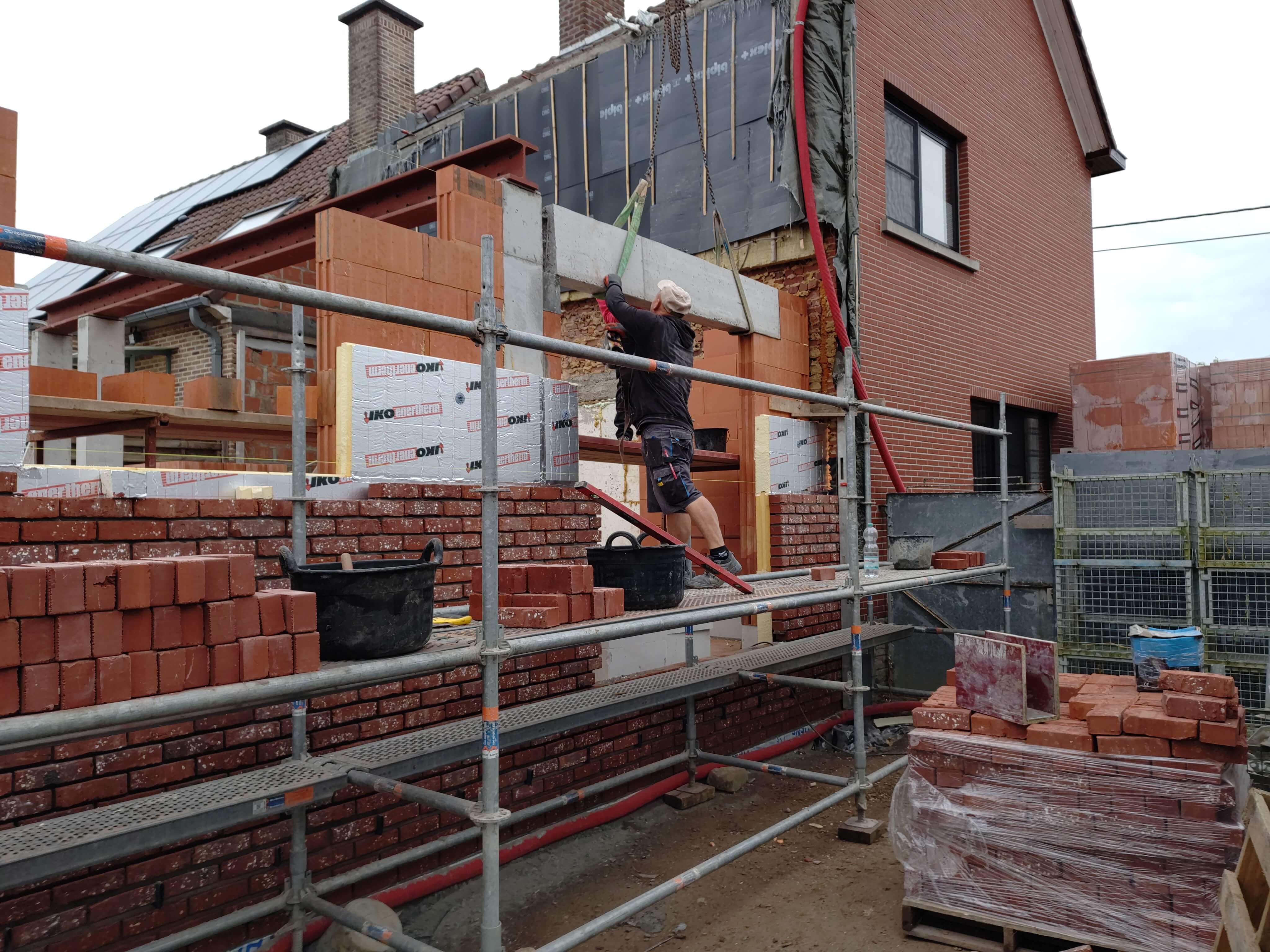 constructie en metselwerken gevel