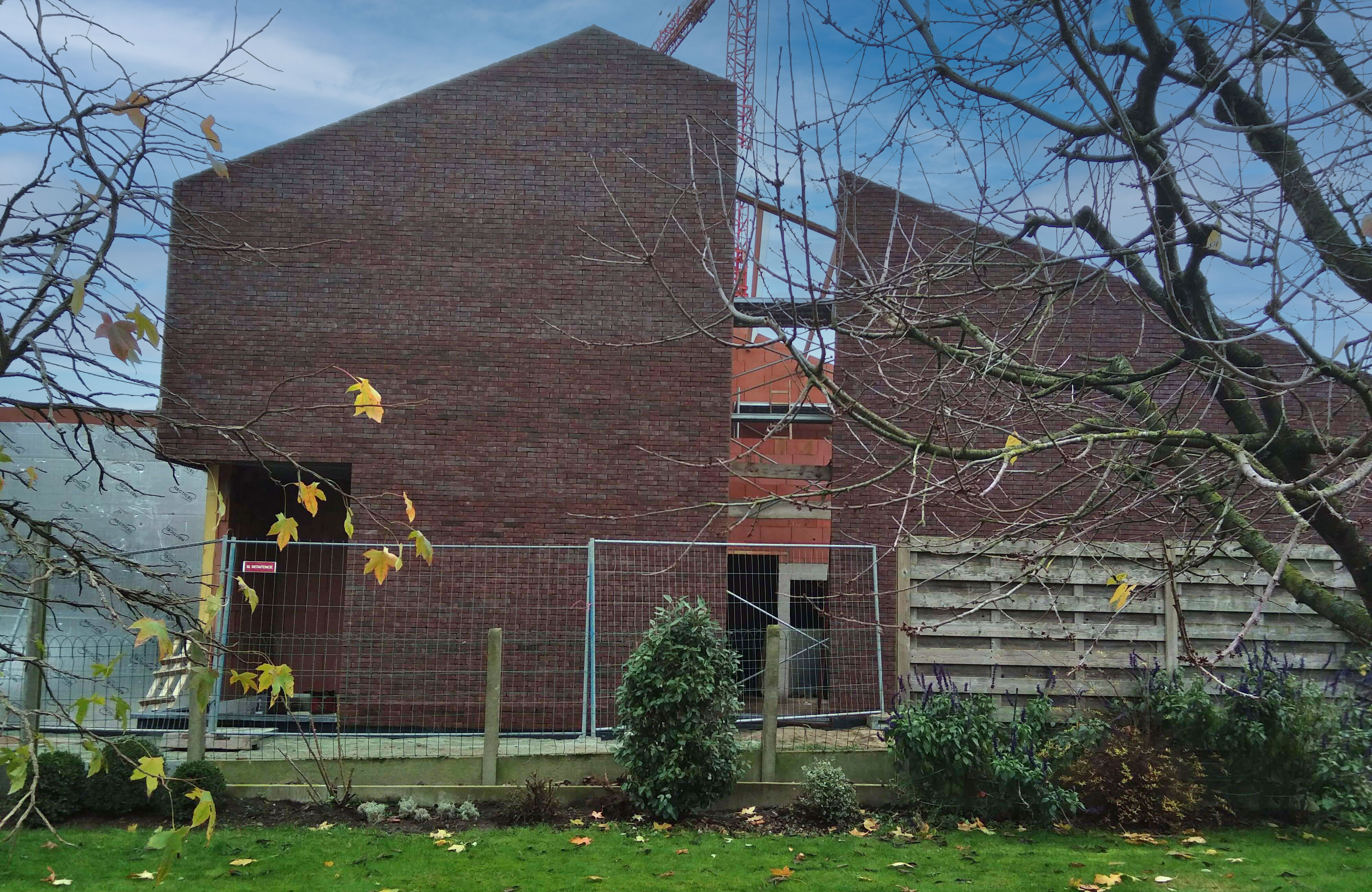 zijgevel afgewerkte verbouwde woning